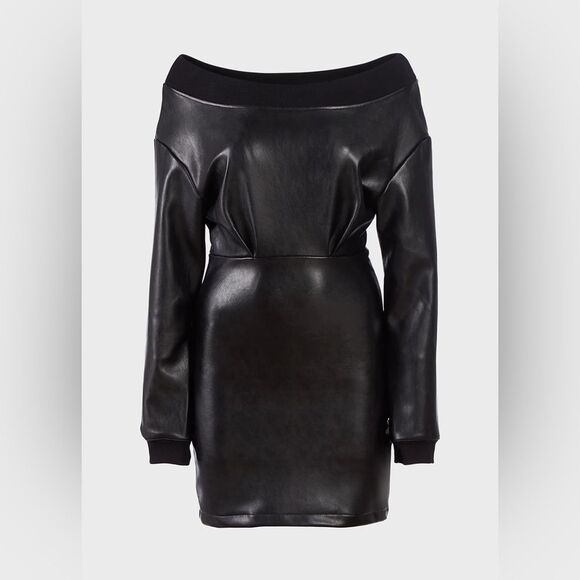 RtA Rachele Faux Leather Dress Black size XS - Picture 3 of 7